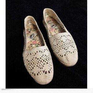 Pier Ten Crochet Slip On Loafers Ballet Flat Shoes